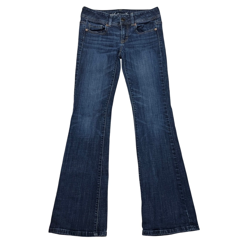 American Eagle Jeans Womens 0 Blue Original Boot‎ Stretch Dark Wash Denim 7669